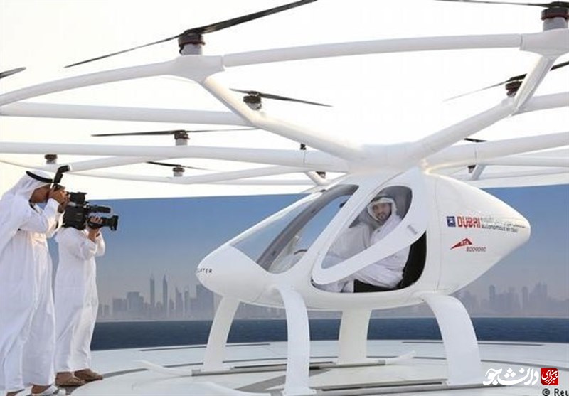 اولین «تاکسی پرنده» در آسمان دبی به پرواز در آمد +عکس