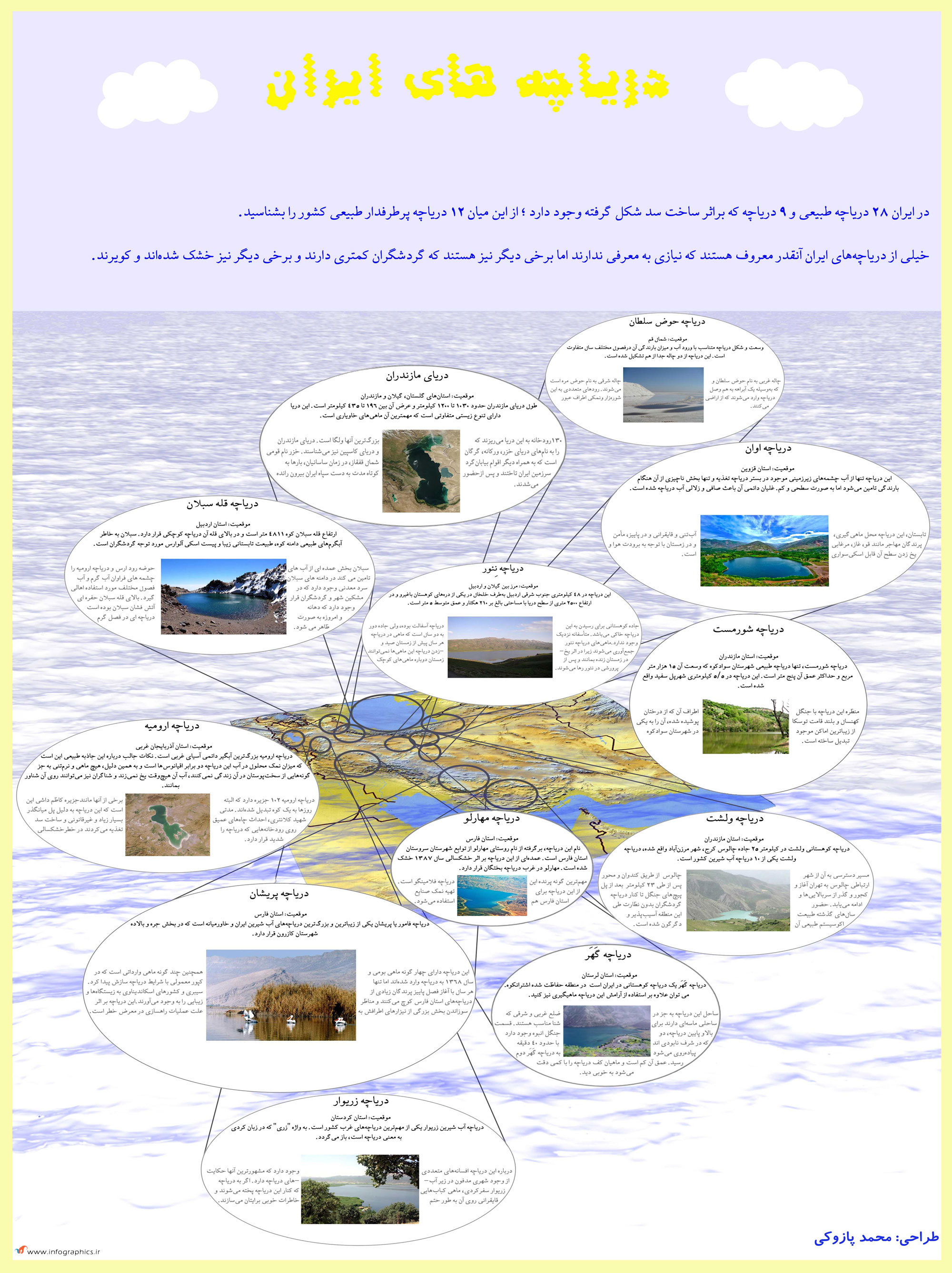 اینفوگرافیک/ دریاچه‌های ایران
