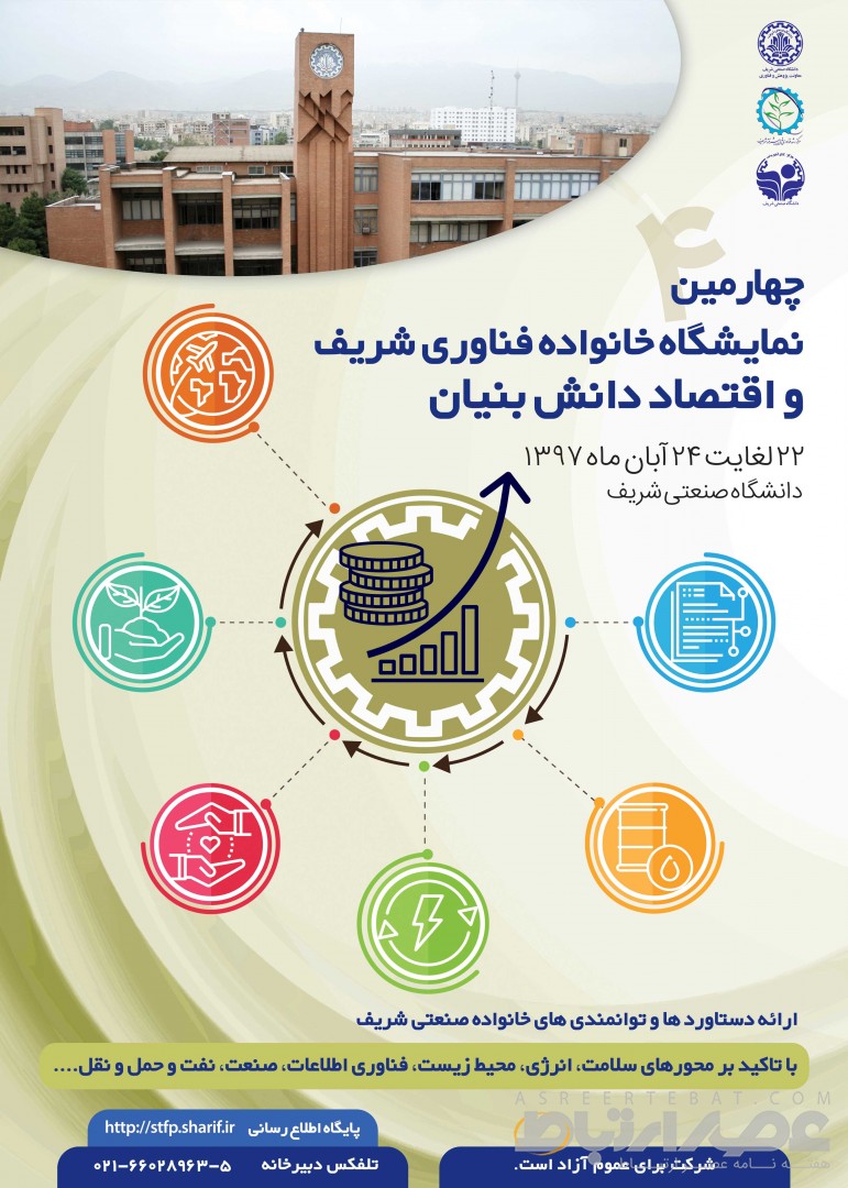 نمایشگاه «خانواده فناوری شریف و اقتصاد دانش بنیان» در دانشگاه صنعتی شریف برگزار می‌شود