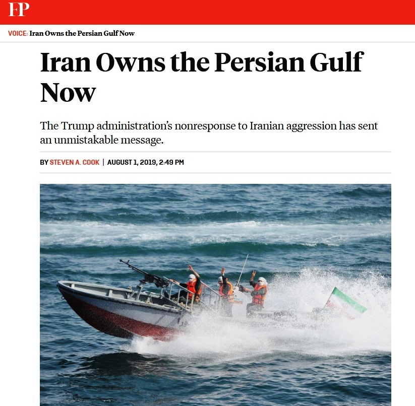 نشریه آمریکایی: ایران اکنون مالک خلیج فارس است