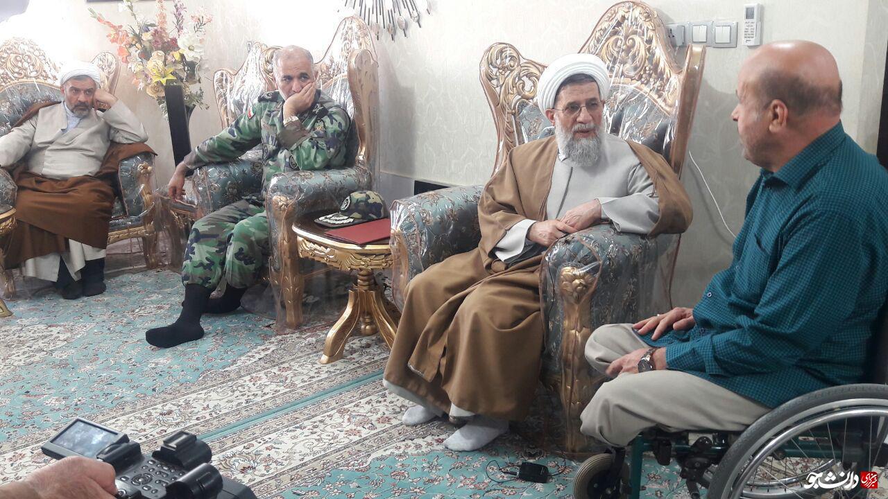 رئیس سازمان عقیدتی سیاسی ارتش از  رحیم باوی جانباز ۷۰ درصد دیدار کرد