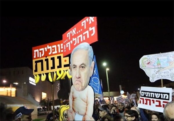 برگزاری نهمین تظاهرات ساکنین تل‌آویو علیه فساد کابینه نتانیاهو