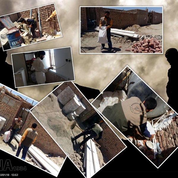 پایان مرمت دو خانه محروم به همت گروه جهادی شهید محمدزاده