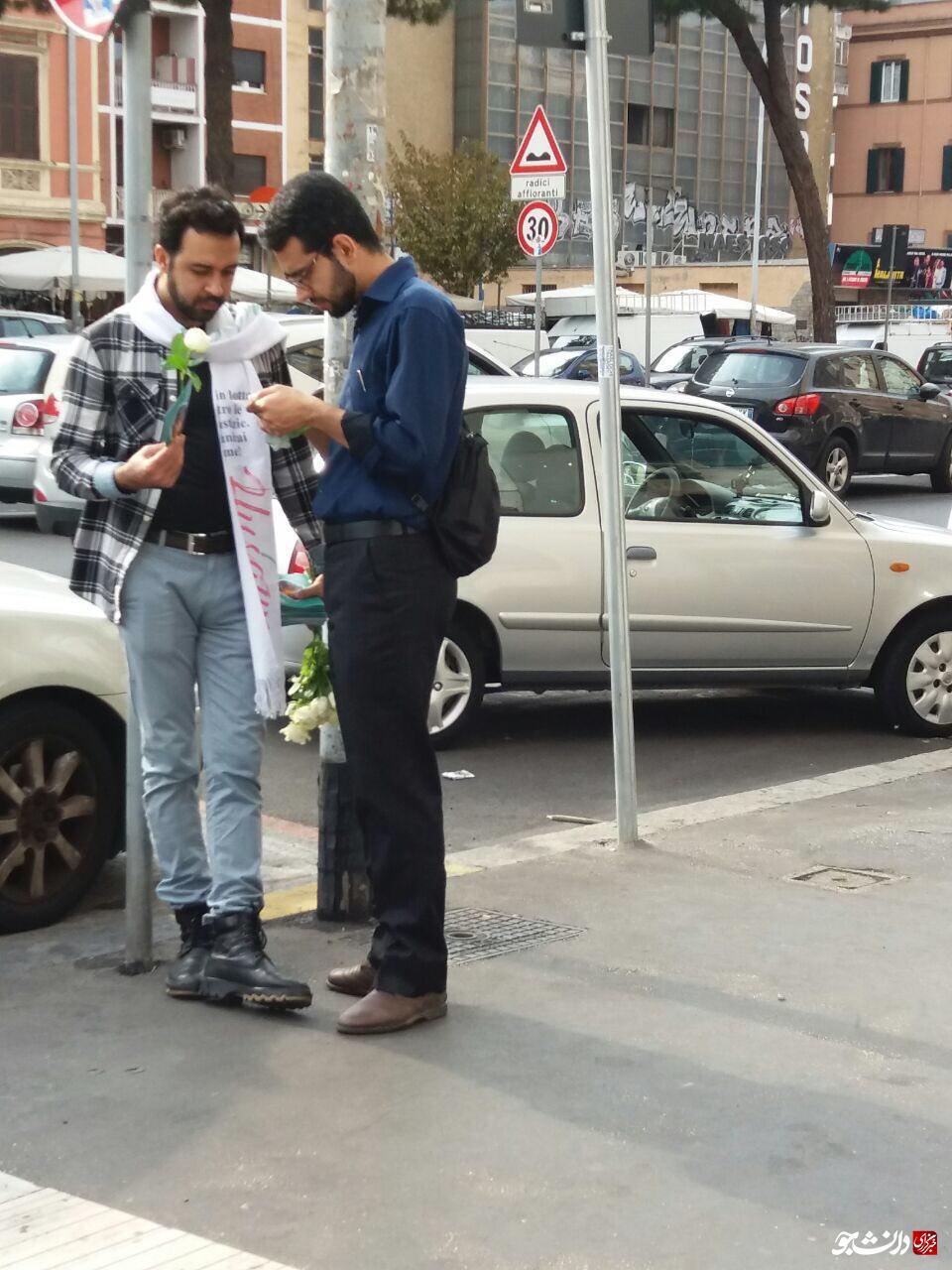 فعالیتهای میدانی دانشجویان اروپایی در روز عاشورا+تصاویر