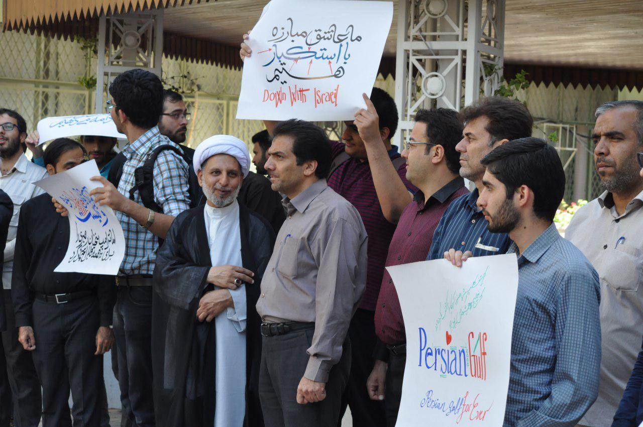 اجتماع دانشجویان دانشگاه‌های استان فارس با شعار «مرگ بر آمریکا» در پاسخ به یاوه‌گویی‌های ترامپ