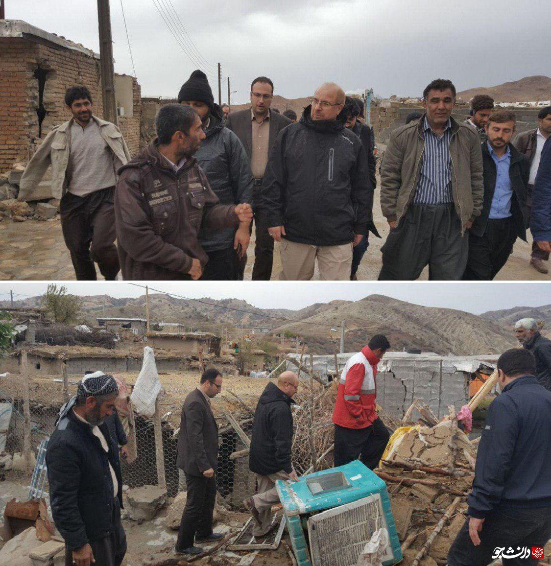 عکس/ بازدید قالیباف از مناطق زلزله زده