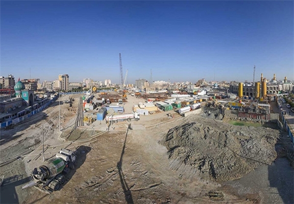 تسریع در اجرای پروژه ساخت صحن حضرت زینب(س)/ ۳ ماه دیگر پایان ساخت دیوار حائل
