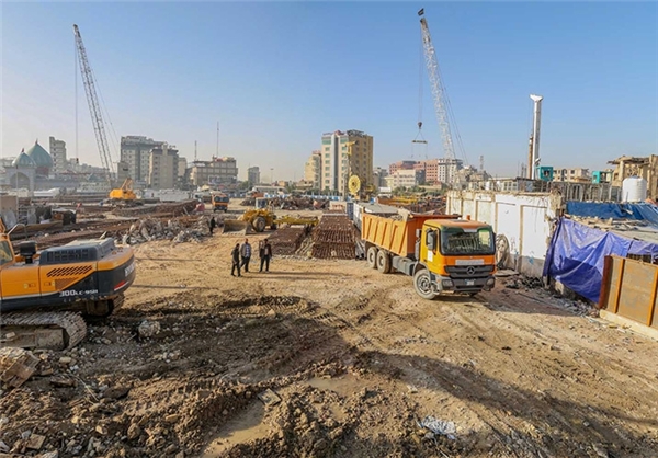 تسریع در اجرای پروژه ساخت صحن حضرت زینب(س)/ ۳ ماه دیگر پایان ساخت دیوار حائل