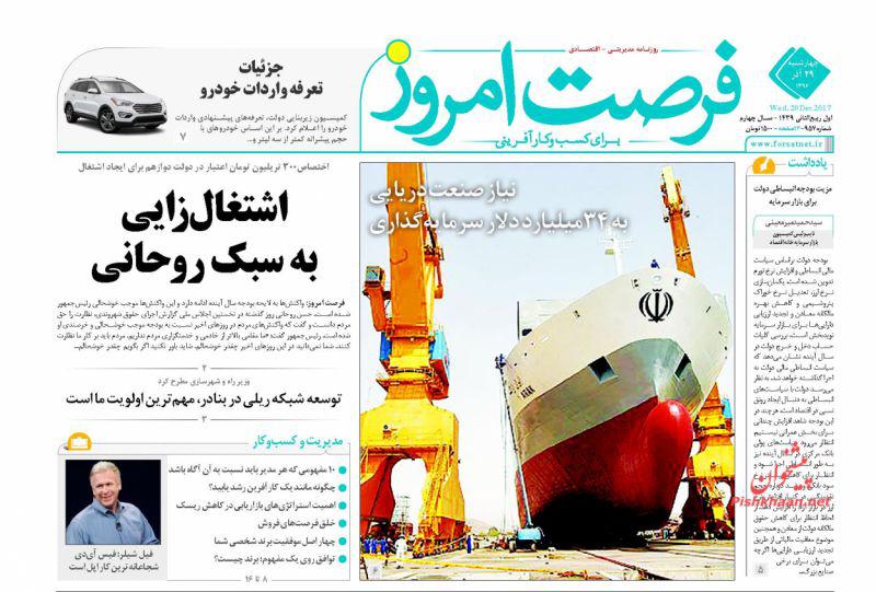 عناوین روزنامه‌های اقتصادی ۲۹ آذر ۹۶ / جولان ارز غیررسمی در اقتصاد ایران +تصاویر