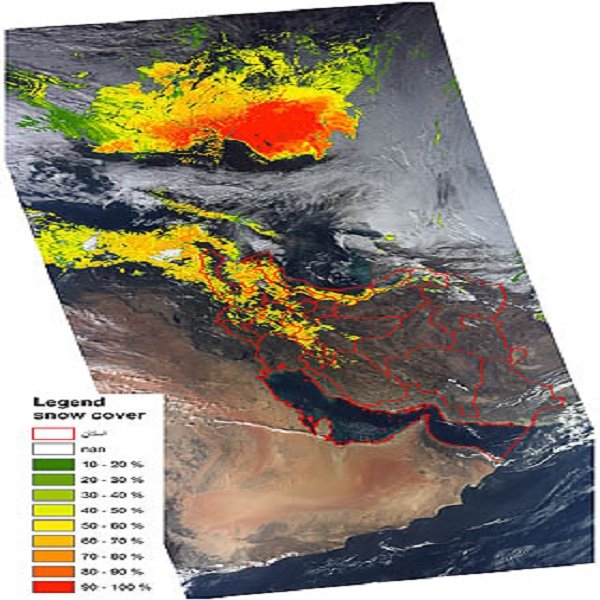 مساحت و جزئیات حداقل و حداکثر بارش برف در کشور را نشان داد