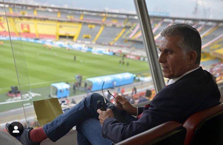 کی‌روش در حال تماشای بازی‌های لیگ کشور کلمبیا+عکس