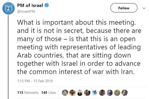 توئیتر نتانیاهو پیام «جنگ با ایران» را حذف کرد
