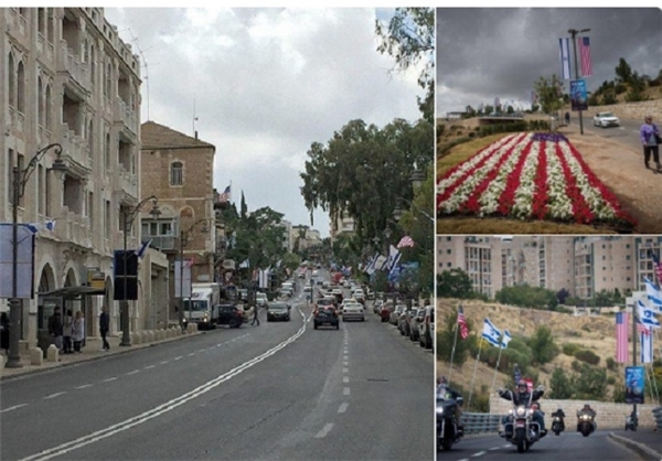 استقرار هزاران پلیس در قدس همزمان با مراسم انتقال سفارت آمریکا +عکس