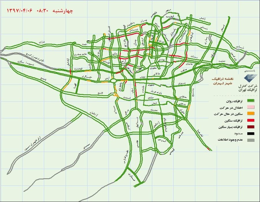 عکس/ وضعیت ترافیک صبحگاهی شهر تهران