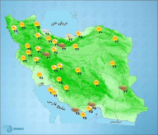 «بارش باران تابستانی» امروز و فردا در انتظار تهران و ۸ استان
