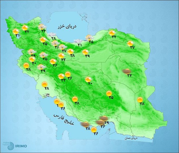 بارش‌های رگباری در مناطق شمالی و جنوبی/ دمای هوای پایتخت به ۳۸ درجه رسید +فیلم