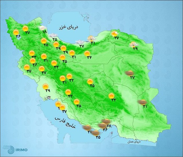 ادامه افزایش دما در اغلب مناطق کشور/ دمای هوای فعلی تهران به ۳۱ درجه رسید