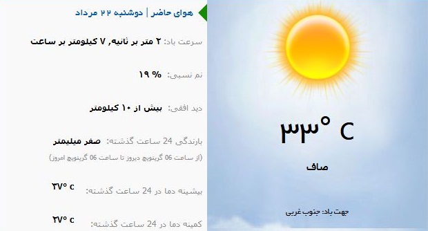 هشدار سازمان هواشناسی درباره وقوع سیلاب و آبگرفتگی در شمال کشور/ دمای هوای تهران به ۳۳ درجه افزایش یافت +فیلم
