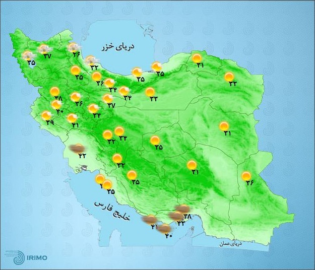 دمای هوای تهران به ۳۴ درجه رسید/ ادامه روند افزایش دما در جنوب غربی کشور +فیلم
