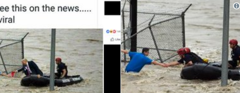 امدادرسانی ترامپ به قربانیان توفان فلورنس دروغ است +عکس