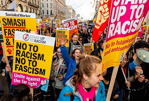 تظاهرات گسترده لندنی‌ها در اعتراض به ریاضت اقتصادی و نژادپرستی