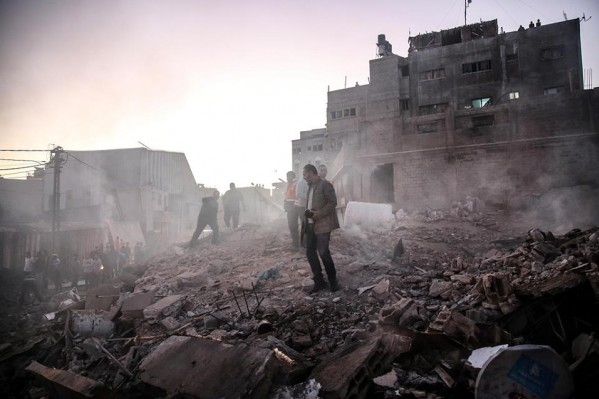 بمباران ۸۰ هدف در غزه و تخریب کامل یک ساختمان ۴ طبقه