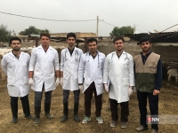 دهمین اردوی جهادی دامپزشکی بسیج دانشجویی شهید چمران اهواز در روستای سیل‌زده بُنده برگزار شد+ فیلم
