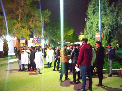 آماده//دانشجویان دانشگاه سیستان و بلوچستان کفن‌پوش به کرمان اعزام شدند