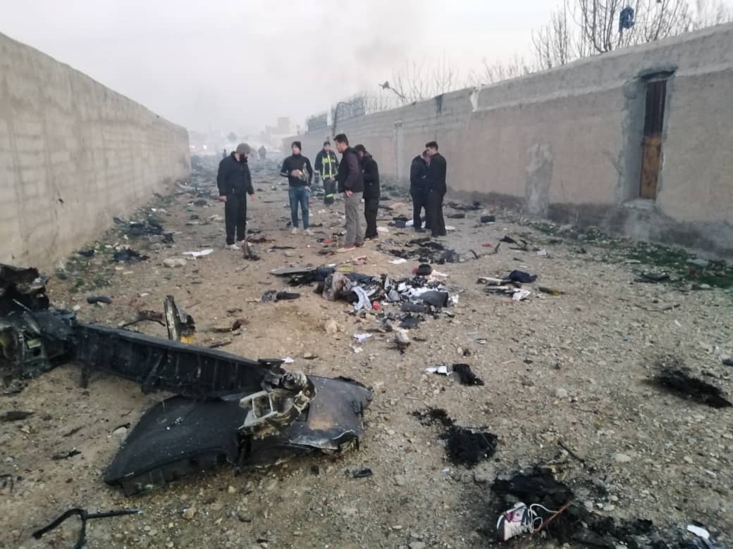سقوط هواپیمای مسافربری اوکراینی در نزدیکی فرودگاه امام