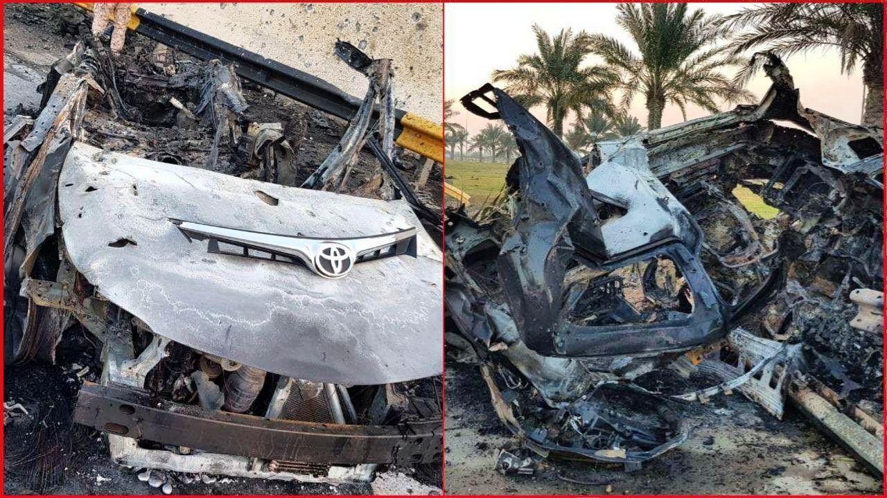 خودرو منفجر شده حامل شهید سلیمانی 
