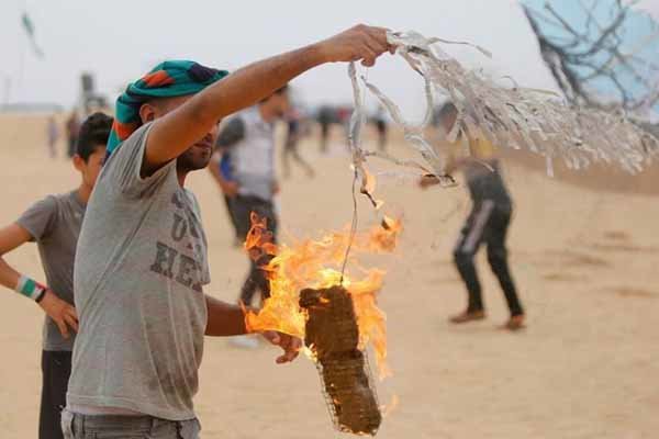 از سرگیری ارسال بالن‌های آتش‌زا از نوار غزه