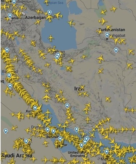 رشد پرواز‌های عبوری از آسمان ایران +عکس