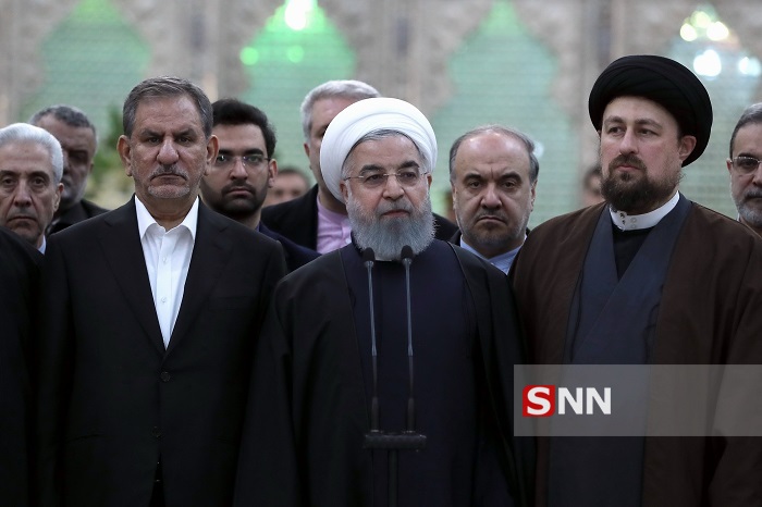 شروع سخنرانی روحانی در مراسم تجدید میثاق هیات دولت با آرمان‌های امام راحل