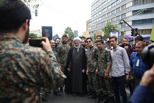 رئیس سازمان اطلاعات سپاه در راهپیمایی روز قدس +تصاویر