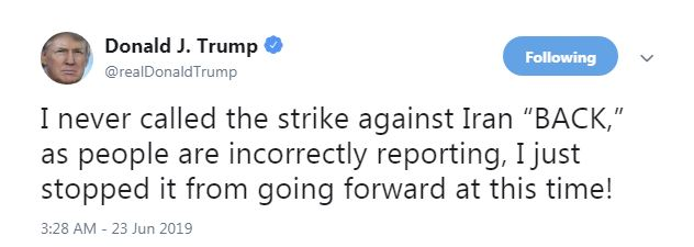 توئیت ترامپ درباره حمله به ایران