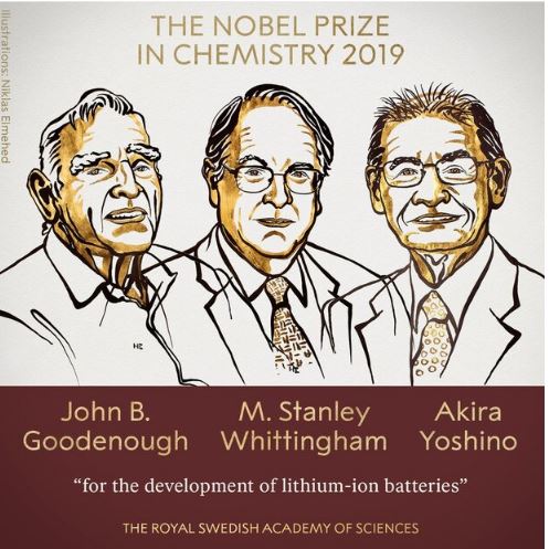 باتری‌های لیتیوم یونی نوبل شیمی را تقدیم ۳ محقق کرد