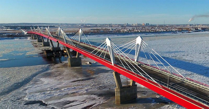 تکمیل اولین پل بزرگراهی عظیمِ بین روسیه و چین