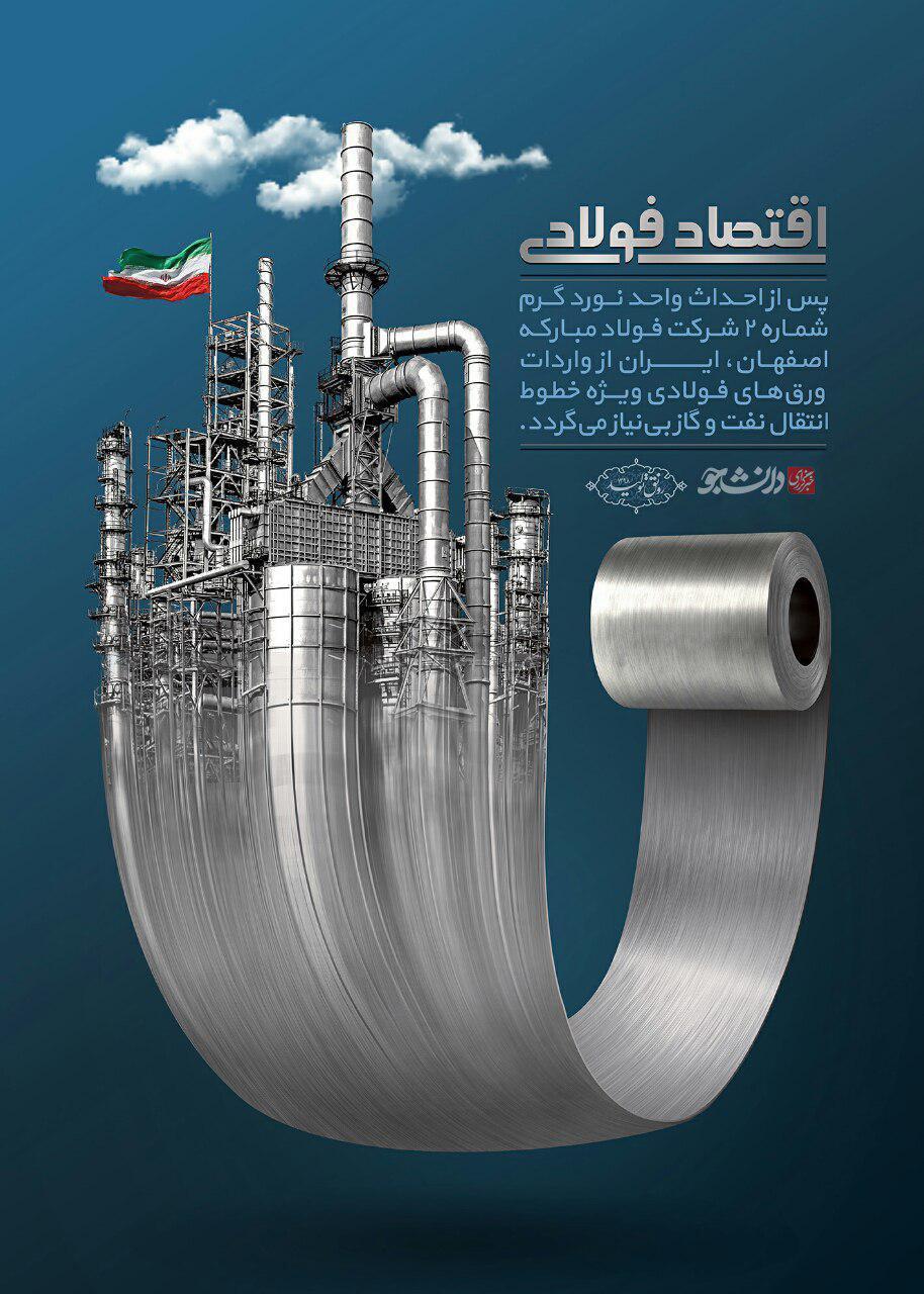 پوستر اقتصاد فولادی اقتصاد بدون نفت