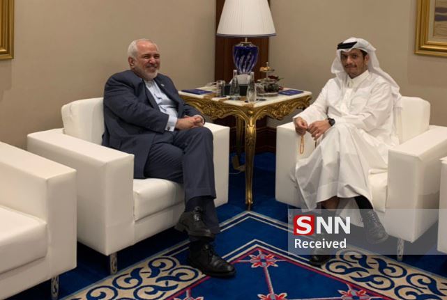 دیدار وزیر خارجه قطر با ظریف