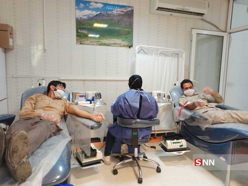 جهادگران کهگیلویه و بویر احمد برای حمایت از بیماران خون اهدا کردند