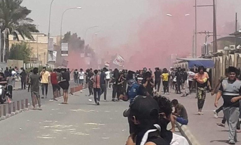 حضور معترضان عراقی در خیابان‌های چند استان عراق