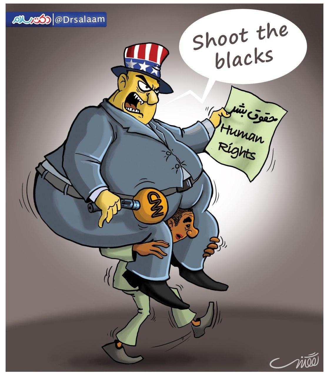 انتشار کاریکاتور‌های جدید «عباس گودرزی» در واکنش به نژادپرستی در آمریکا + کاریکاتور