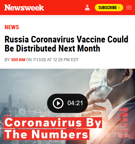 واکسن روسیه آماده برای انتشار در ماه آینده!