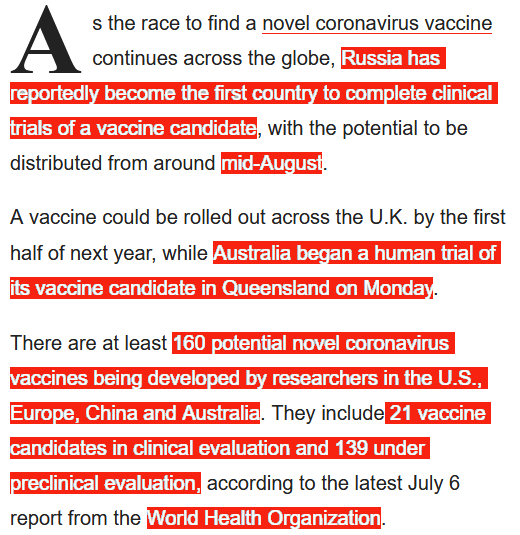 واکسن روسیه آماده برای انتشار در ماه آینده!