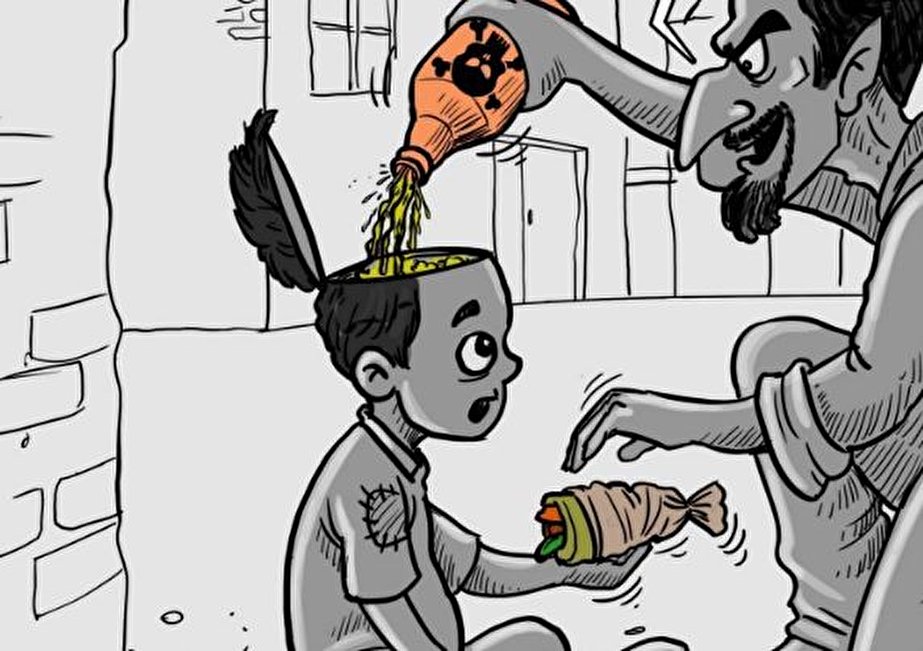 کاریکاتور دستگیری مسئول خیریه کذایی