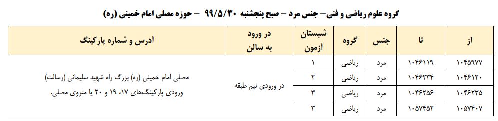 راهنمای کنکوری‌های تهرانی برای ورود به حوزه امتحانی مصلی امام خمینی (ره) منتشر شد