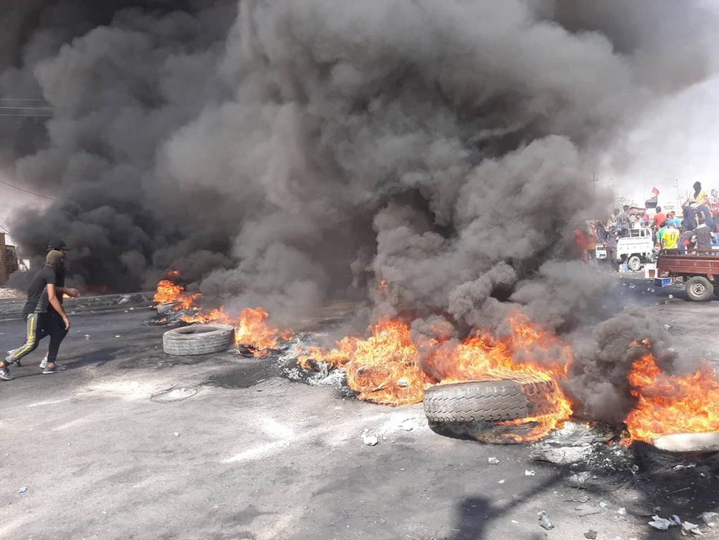 کشته شدن سومین معترض در بغداد و تشدید اعتراض‌ها در ذی‌قار