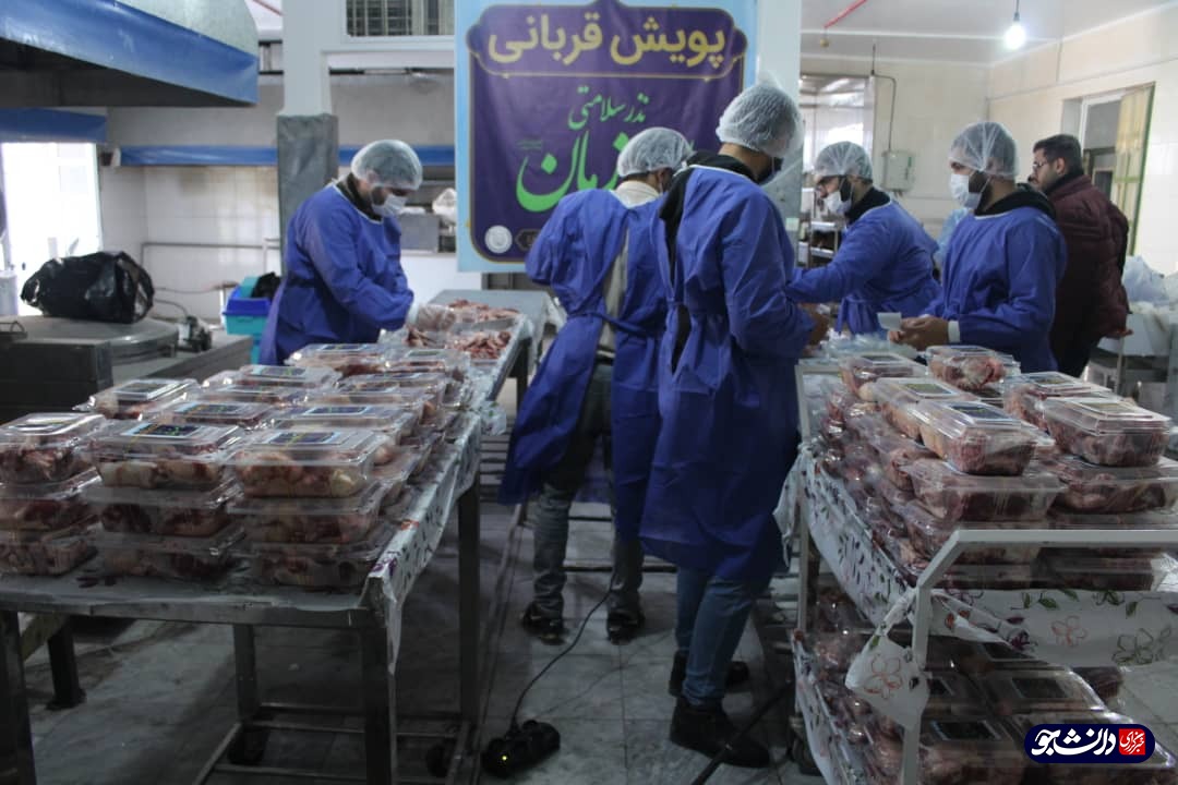 اجرای سومین مرحله رزمایش دانشجویان جهادی در دانشگاه علوم پزشکی قم / ۲۰۰ بسته گوشت قربانی در بین نیازمندان توزیع شد