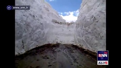 وضعیت برف چند متری در گردنه گله بادوش در استان لرستان