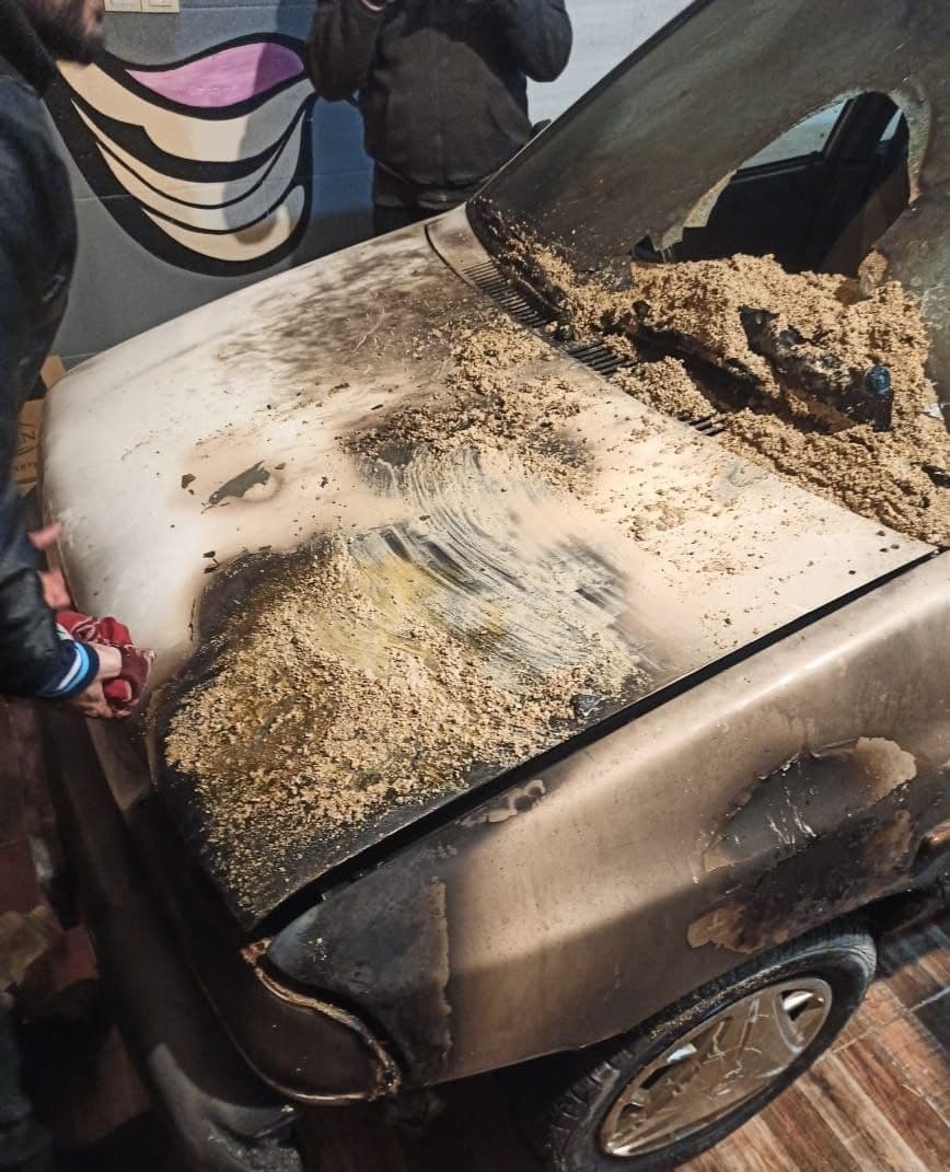 ماشین عضو سابق شورای شهر امیدیه آتش زده شد